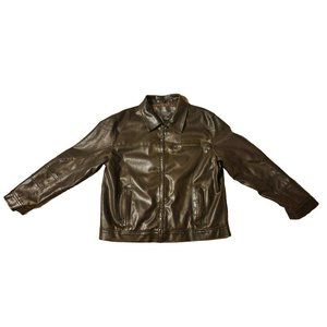 Fourcast Brown Men's Riding Genuine Leather Jacket